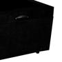 Imagem de Base Box Baú Blindado Viúva AColchoes Suede Preto 49x128x188