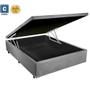 Imagem de Base Box Baú Casal A colchões Sintético Cinza 41x138x188