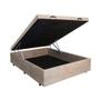 Imagem de Base Box Baú Casal Santo Box Suede Bege 47x138x188