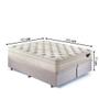 Imagem de Base Box Baú King 193x203 Suede Bege com Colchão Audaz Molas Ensacadas