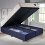 Imagem de Base Box Baú King 193x203 Suede Preto com Colchão Audaz Molas Ensacadas
