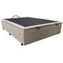 Imagem de Base Box Baú para Cama Viúva 128x188cm Liz S05 Suede Bordado Bege - Mpozenato