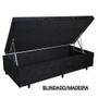 Imagem de Base Box Baú Solteiro Suede Preto Premium - 88x188x35