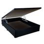 Imagem de Base Box Baú Viúva A colchões Sintético Preto 41x128x188