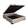 Imagem de Base Box Baú Viúva A colchões Suede Bege 41x128x188