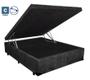 Imagem de Base Box Baú Viúva A colchões Suede Preto 41x128x188