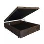 Imagem de Base Box Baú Viúva Santo Box Suede Marrom 47x128x188