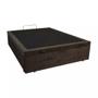 Imagem de Base Box Baú Viúva Santo Box Suede Marrom 47x128x188
