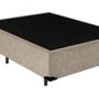 Imagem de Base Box Blindado Casal AColchoes Suede Bege 40x138x188