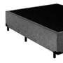 Imagem de Base Box Blindado Casal AColchoes Suede Cinza 40x138x188