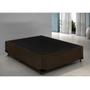 Imagem de Base Box Blindado Casal AColchoes Suede Marrom 40x138x188