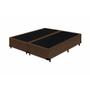 Imagem de Base Box Blindado Casal Bipartido AColchoes Suede Marrom 40x138x188