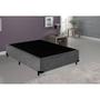 Imagem de Base Box Blindado Casal HomeQueen Suede Cinza 40x138x188