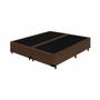 Imagem de Base Box Blindado King Bipartido AColchoes Suede Marrom 40x193x203