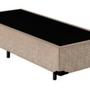 Imagem de Base Box Blindado Solteiro AColchoes Suede Bege 40x78x188