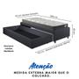 Imagem de Base Box Cama Solteirão Sapateira Linho Cinza e Colchão Adapto Ecoflex 96x203