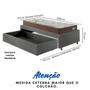 Imagem de Base Box Cama Solteirão Sapateira material sintético Linho Cinza e Colchão Relax Adorabile Ecoflex 96x203