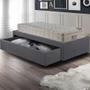 Imagem de Base Box Cama Solteirão Sapateira Suede Cinza e Colchão Airtech Ortobom 96x203