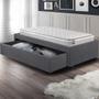 Imagem de Base Box Cama Solteirão Sapateira Suede Cinza e Colchão Hanover Inducol 96x203
