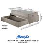 Imagem de Base Box Cama Solteiro Sapateira Linho Bege e Colchão Airtech Ortobom 88x188