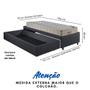 Imagem de Base Box Cama Solteiro Sapateira Linho Cinza e Colchão Airtech Ortobom 88x188