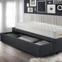 Imagem de Base Box Cama Solteiro Sapateira Linho Cinza e Colchão Ecoline D33 Ecoflex 88x188