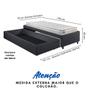 Imagem de Base Box Cama Solteiro Sapateira Linho Cinza e Colchão Hanover Inducol 88x188