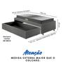 Imagem de Base Box Cama Solteiro Sapateira material sintético Linho Cinza e Colchão Dual Firm Ecoflex 88x188