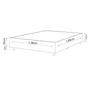 Imagem de Base Box Casal 25cm x 1,88m x 1,38m Treviso Matelado Rustico preto