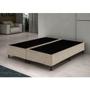 Imagem de Base Box Casal Bipartido Santo Box Suede Bege 40x138x188