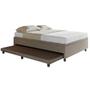 Imagem de Base Box Casal com Cama Auxiliar com colchão conjugado Linho - SkyBox