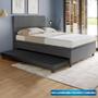 Imagem de Base Box Casal com Cama Auxiliar com colchão conjugado Linho - SkyBox