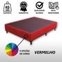 Imagem de Base Box Casal Padrão Suede Liso (1,38 x 1,88 m) Com 37 cm de altura Para Colchão