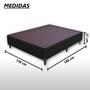 Imagem de Base Box Casal Padrão Suede Liso (1,38 x 1,88 m) Com 37 cm de altura Para Colchão