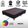 Imagem de Base Box Casal Padrão Suede Liso (1,38 x 1,88 m) Com 37 cm de altura Para Colchão