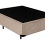 Imagem de Base Box Casal Suede Bege 40x138x188