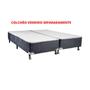 Imagem de Base Box Castor Silver Star Casal Queen Bipartida Suede Cinza Matelassado 158x198 -Estrutura Resistente