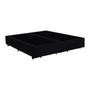 Imagem de Base Box King Bipartido Belos Sonhos Suede Preto 40x193x203