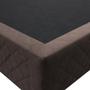 Imagem de Base Box para Cama Casal Queen 158x198cm Bipartido Liz S05 Suede Bordado Marrom - Mpozenato