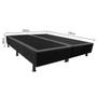 Imagem de Base Box para Cama Casal Queen 158x198cm Bipartido Liz S05 Suede Bordado Preto - Mpozenato