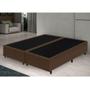 Imagem de Base Box Queen Bipartido Santo Box Suede Marrom 40x158x198