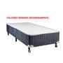 Imagem de Base Box Solteiro Castor Silver Star Suede Cinza 88x188x40 - Linha Luxo - Alto padrão de Qualidade