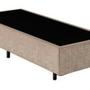 Imagem de Base Box Solteiro Suede Bege 88 X 188 X 40