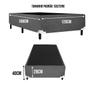 Imagem de Base Box Solteiro Suede Cinza 88 X 188 X 40