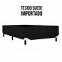 Imagem de Base Box Solteiro Suede Preto 78 X 188 X 40