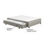Imagem de Base Box Sommier Casal com Cama Auxiliar  36x138x188cm