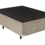 Imagem de Base Box Viúva Suede Bege - 42x128x188:Bege