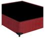 Imagem de Base Box Viúva Suede Vermelho 128 X 188 X 40