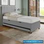 Imagem de Base Cama Baú Solteirão com Cama Auxiliar material sintético - SkyBox