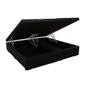 Imagem de Base Cama Box Baú Bipartido Queen Size Material Sintético Preto 43x158x198